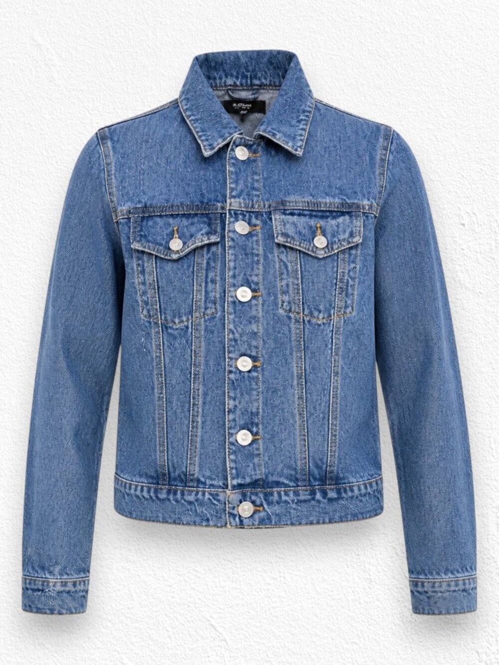 Hudson Medium Wash Slim Fit Trucker Cotton Blue Tahoe Denim Jacket Size Small